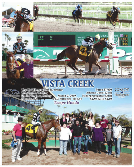 Vista Creek 20190302_TurfParadise_R4_WinnersCircle
